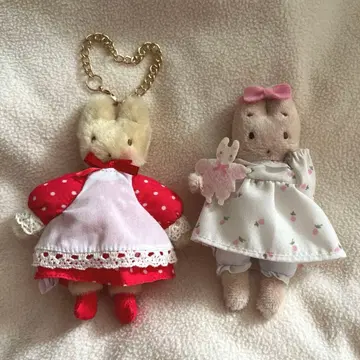 마롱크림 푸치마롱 브로치 마스코트 레드 세트