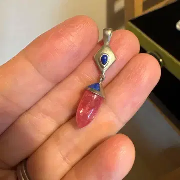 고급 잉카 로즈 라피스 라줄리 펜던트