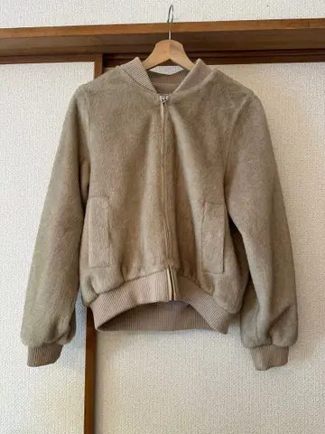 fennel 퍼 블루종 베이지 YAMADAYA