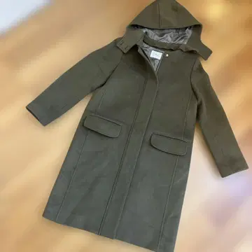 이에나 울 코트 새상품 M 38 올리브
