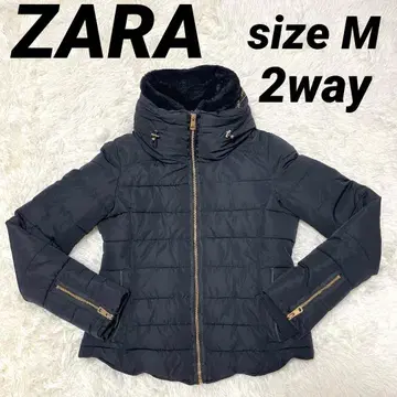 ZARA 자라 자켓 다운 숏다운 숏 기장 A라인 금장 장식