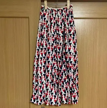 베이플로우 BAYFLOW 레트로 패턴 롱 스커트 사이즈 3