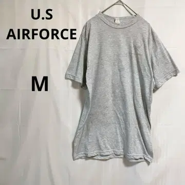 그레이 T셔츠 반팔 엠블럼 프린트 U.S AIRFORCE [ M ]
