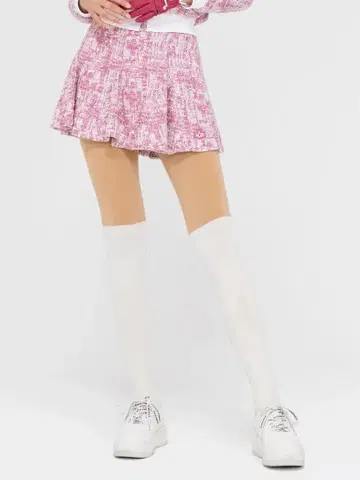 XEXYMIX 트위드 이너 포함 플레어 스커트