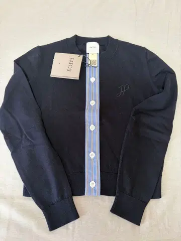 PATOU 코튼 Jp 모노그램 자수 가디건 미사용 새상품