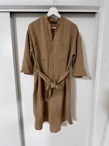 Urban Research 베이지 긴팔 셔츠 원피스 프리 사이즈