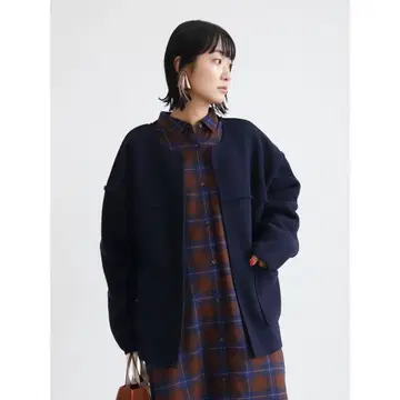 Green Parks 쇼콜라피네 로브 보아 안감 블루종 FREE