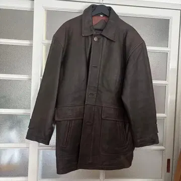 가죽 자켓 코트 브라운 L 양가죽