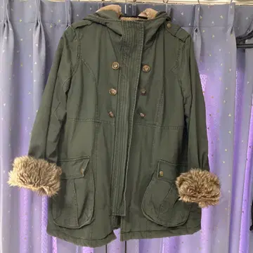 y2k 밀리터리 모즈 코트 충전솜 나폴레옹 퍼 M 구제 의류