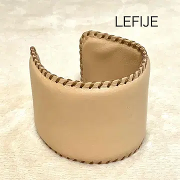 LEFIJE 레피에 가죽 뱅글 베이지