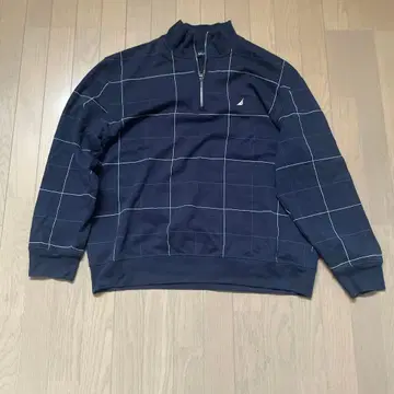 NAUTICA 네이비 체크 무늬 트레이닝복 XL