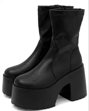 스트레치 청키힐 부츠[zr1207]