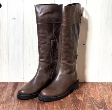 MAX&CO 천연 가죽 롱 부츠 23cm