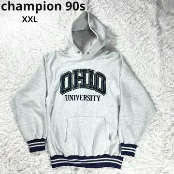 레어 champion 리버스 위브 90s XXL 칼리지 로고 후드티