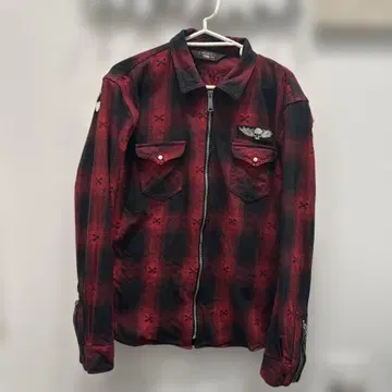 VANSON 집업 플란넬 셔츠 L