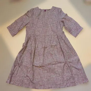 LIBERTY 꽃무늬 7부 소매 A라인 원피스 핸드메이드