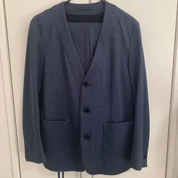 네이비 테일러드 자켓 & 팬츠 세트