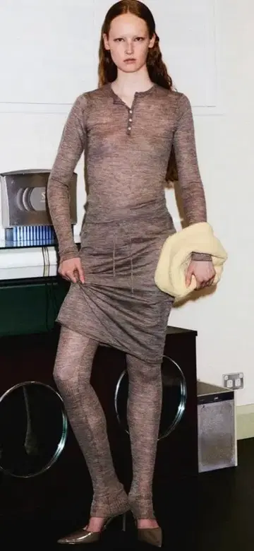 NKNIT sheer rib KNIT