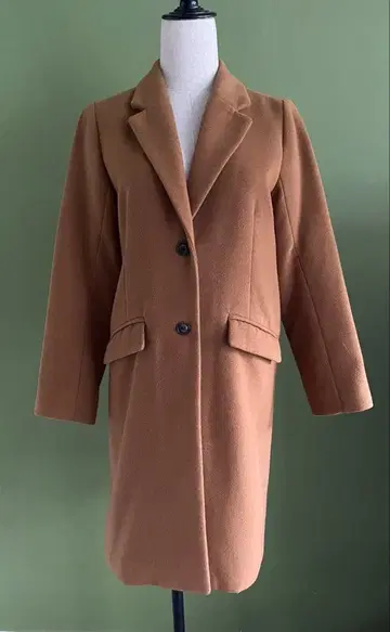 [새상품급] 다용도 카멜 롱 코트 S