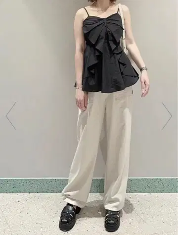 SNIDEL 더블 리본 스웨트 팬츠