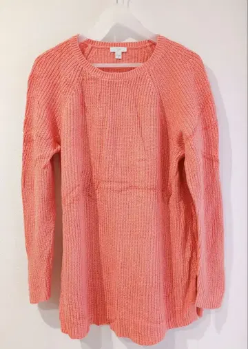 J jill 핑크 긴팔 니트 사이드 슬릿 M 사이즈