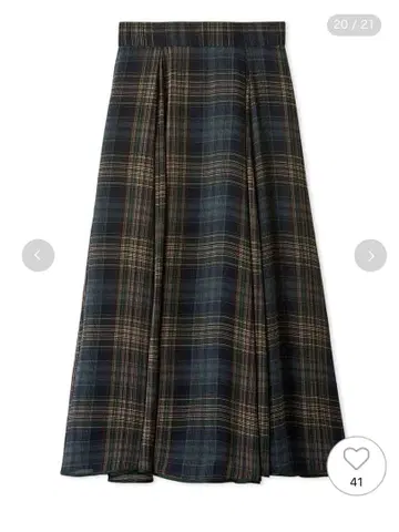 셀포드 [워셔블] 시어 체크 스커트 택 포함 미사용 새상품