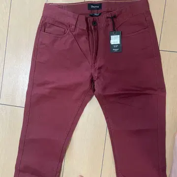 Brixton 버건디 슬림핏 팬츠 32W 32L