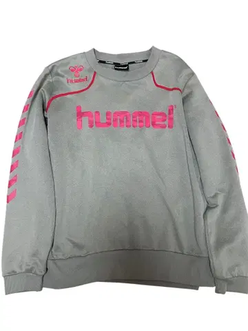 hummel 저지 L 그레이 x 핑크 로고