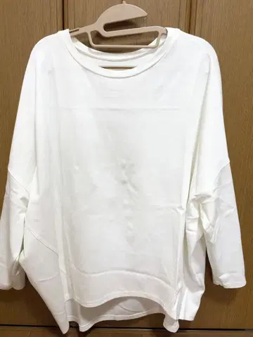 Cafune 화이트 긴팔 오버 사이즈 티셔츠