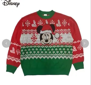 디즈니 미키 크리스마스 스웨터 L 사이즈 아베일