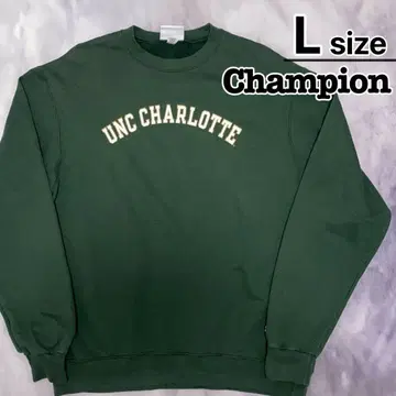 Champion 맨투맨 L 그린 프린트 풋볼 USA 구제 의류