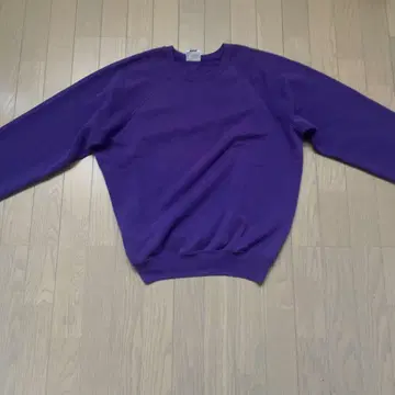 Lee 90s USA 래글런 슬리브 무지 맨투맨 FUJI 착용