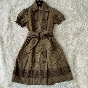 LIZ LISA 리즈리사 브라운 체크 미니 원피스