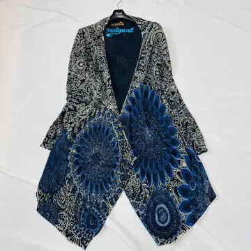 새상품급 Desigual 데시구알 가디건 스팽글 롱 M