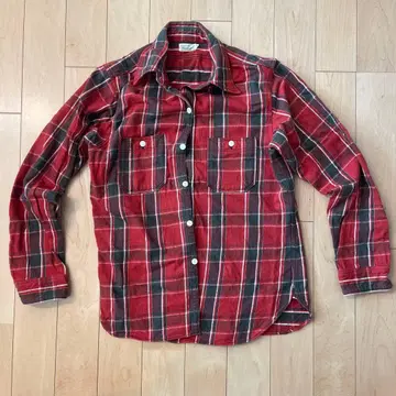 웨어하우스 DUCK DIGGER 일본제 플란넬 셔츠 레드 체크