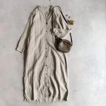 새상품급 어반 리서치 도어스 셔츠 원피스 롱 린넨 100% F