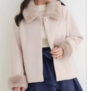 미사용 새상품 Re-J&SUPURE 멀티 WAY 퍼 스텐카라 코트