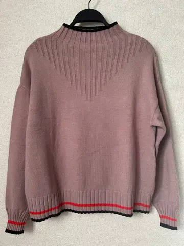 레스피기 바이컬러 니트 스웨터 핑크 그레이 계열