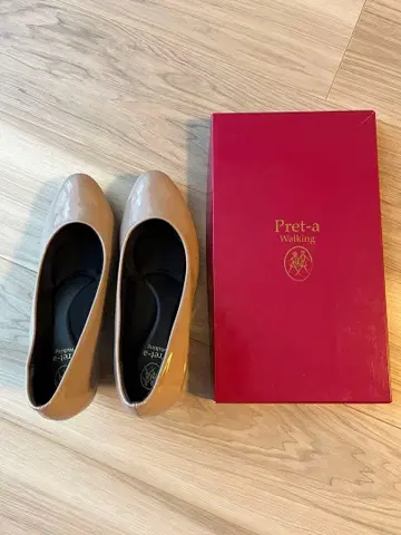 귀중! Pret-a Walking 베이지 레인 웨지 슈즈