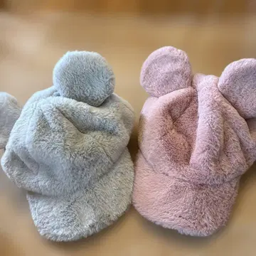 미키 스타일 귀달이 모자 ( 그레이 핑크 )