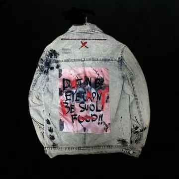 데님 자켓 2nd g 데미지 가공 백 프린트 자수 3