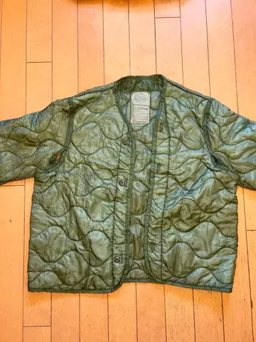 퀼팅 라이너 코트 USA제 미군 밀리터리 그린 L