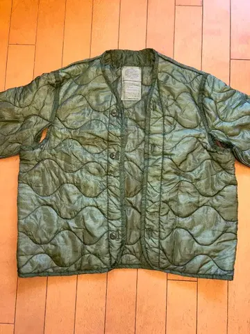 퀼팅 라이너 코트 USA제 미군 밀리터리 그린 L