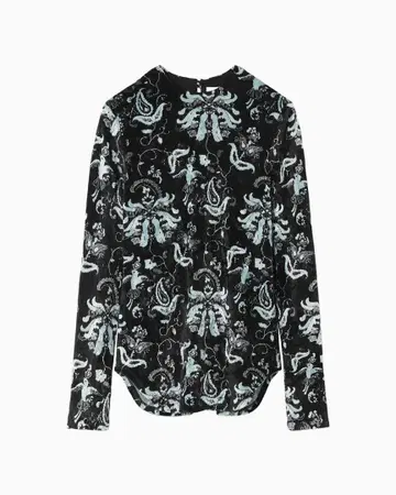 mame kurogouchi 마메 벨로아 상의 사이즈 2