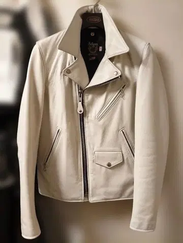 [컨디션 최상] Schott 228US 36 샷 화이트 더블 라이더스