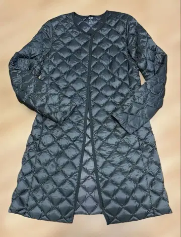 유니클로 울트라 라이트 다운 퀼팅 코트 노카라