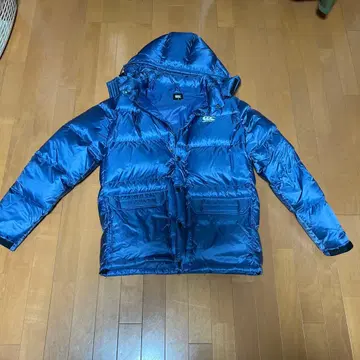 canterbury 후드 부착 다운 자켓 파랑