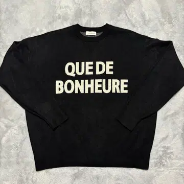 BARNYARDSTORM 로고 자카드 니트 블랙 프리 사이즈