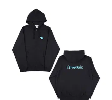 Omoinotake 블랙 집업 후드티