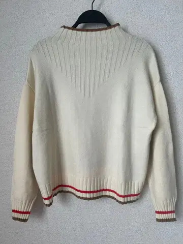 레스피기 그레이/아이보리 바이컬러 니트 스웨터